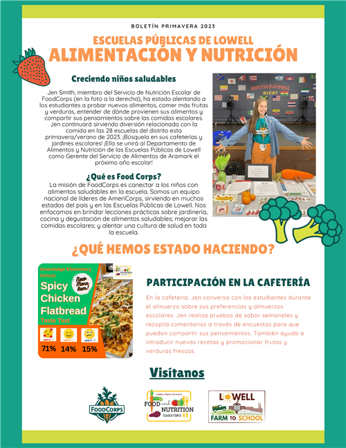 Spring Newsletter Spanish Page 1